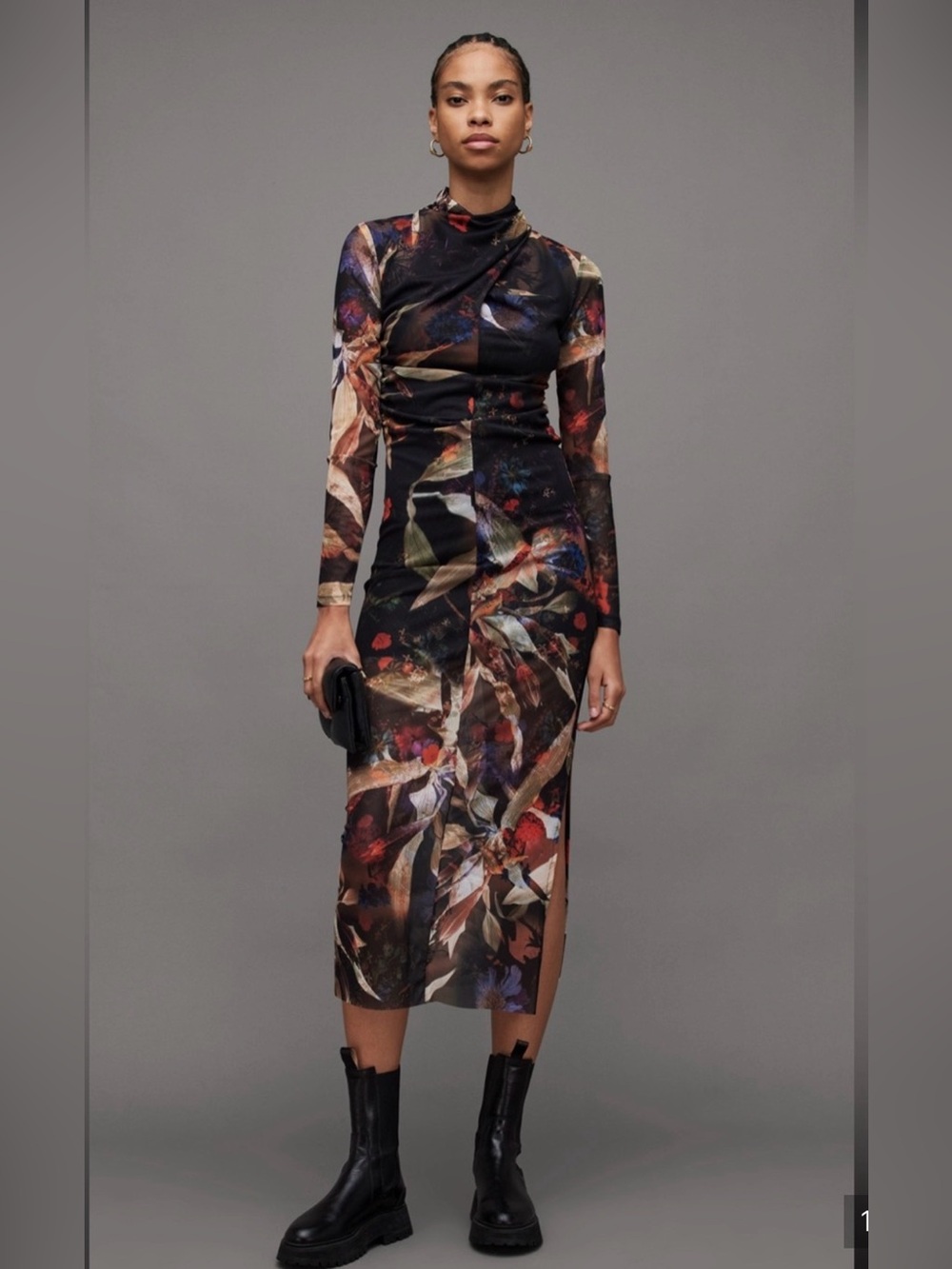 ALLSAINTS
Tia Tippi graphic-print recycled polyester-blend maxi dress